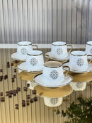 ZELLERFELD Ottoman Tasses à café en porcelaine 6 personnes - Bella Home