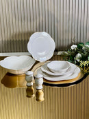 ZELLERFELD ROSA Blanc avec liseré doré Service de table 27 pièces 6 personnes - Bella Home