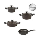 KARACA BIOGRANIT BLACK GOLD Induction batterie de cuisine 7 pièces - induksiyon tabanli 7 parca tencere seti