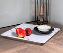 Set mit 2 großen quadratischen Speisetellern mit Marmoreffekt 45 und 50 cm