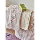 KARACA HOME LUCY Set de bain lilas avec broderie en 3D