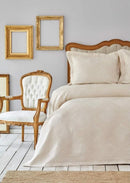  KARACA HOME EVA Set de couvre-lit beige 2 personnes - Bella-Home: art de la table, verrerie, trousseau de mariée, décoration