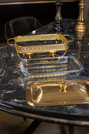 TREND HOME COLLECTION Réchauffeur d'aliments réctangulaire  2L gold TREND HOME COLLECTION Yemek  ısıtıcısı  dikdörtgen 2L gold TREND HOME COLLECTION Rechteckiger Speisenwärmer 2L gold 