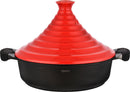 TEFFO LUXE Tajine en céramique et aluminium - Induction 32 cm noir blanc rouge TEFFO LÜKS Seramik ve alüminyum tagine - İndüksiyon 32 cm siyah beyaz kırmızı TEFFO LUXE Tajine aus Keramik und Aluminium - Induktion 32 cm schwarz weiß rot