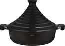 TEFFO LUXE Tajine en céramique et aluminium - Induction 28 cm noir blanc rouge TEFFO LÜKS Seramik ve alüminyum tagine - İndüksiyon 28 cm siyah beyaz kırmızı TEFFO LUXE Tajine aus Keramik und Aluminium - Induktion 28 cm schwarz weiß rot